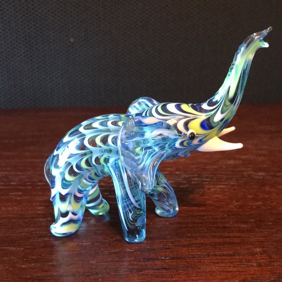 Cute Handblown Glass Elephant - Picture 3 of 6